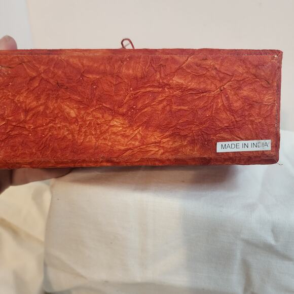 Set of 4 Red Gold Gem Napkin Rings with Box Made in India Holiday Table Deco - Picture 3 of 15